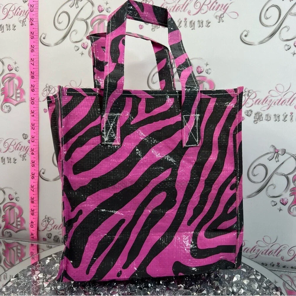 Tote mini bag Pink Zebra Print Tote Bag - Women